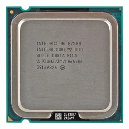 CPU Intel Core 2 Duo E7500 (Cũ, Tray, No Box) | LGA775, Dual-Core, Không kèm fan