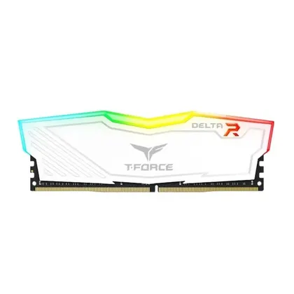 [Cũ] RAM 4 8G bus 3000 TeamT Trắng-Force Delta RGB Led - Tản Nhiệt | BH 3T STAR