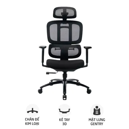 Ghế công thái học Ergonomic Warrior Hero Series WEC509 | Đen