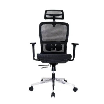 Ghế công thái học GAMI LUM2 | Đen, 150kg, Chân xoay, tay 2D, Lưng lưới