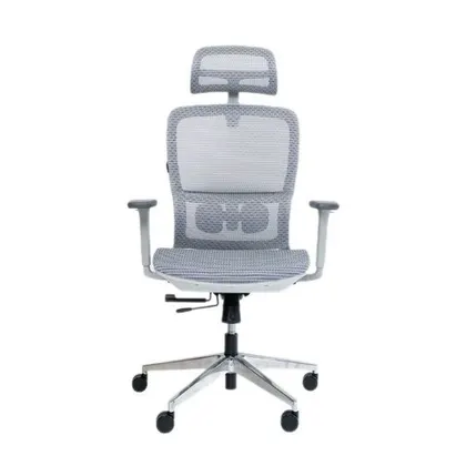Ghế công thái học GAMI LUM2 | Xám, 150kg, Chân xoay, tay 3D, Lưng lưới