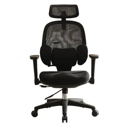 Ghế công thái học Manson E3 Lite | Butterfly Wing, đen, piston class 3, tay 2D, tựa đầu 2D