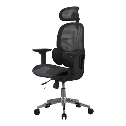Ghế công thái học OEM E3 Lite | Đen, 150kg, Chân xoay, Lưng lưới