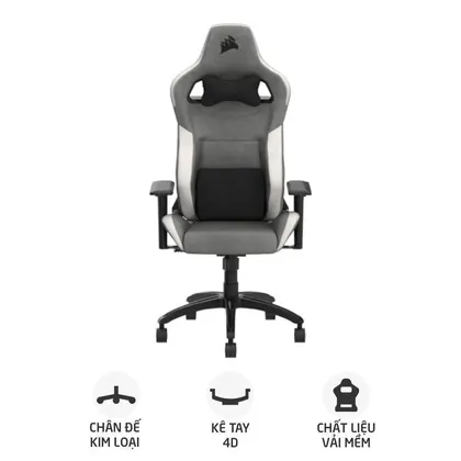 Ghế T3 Rush Fabric gaming (2023) Xám trắng (CF-9010058-WW)