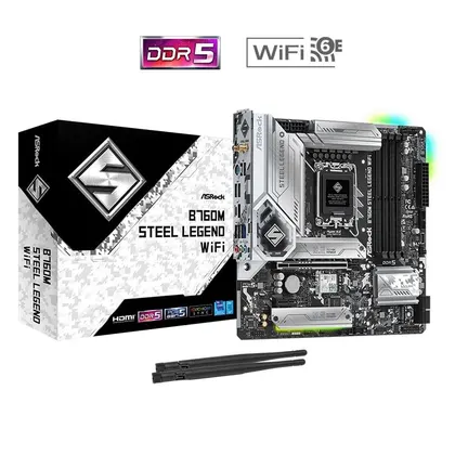 Mainboard ASRock B760M Steel Legend Wifi DDR5 | LGA 1700, mATX, 4 khe RAM