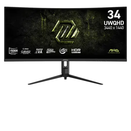 Màn hình Gaming 2K MSI MAG 342CQRF E20 | 34 inch, UWQHD, Rapid VA, 200Hz, 0.5ms, Cong 1500R