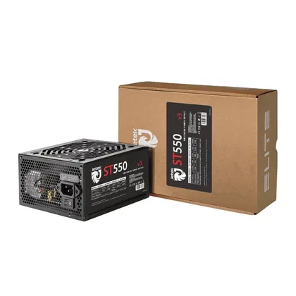 Nguồn máy tính Jetek ST550 V3 550W | 450W Liên tục, Non Modular, Cáp dẹt, ATX, Đen