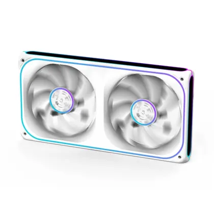 Quạt tản nhiệt PC Centaur Gustcen CG-240 ARGB (Sync Main) | Kit 2 Fan 120mm, 2200 RPM, 110 CFM, Trắng