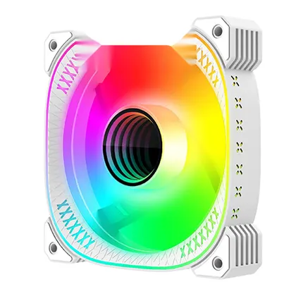 Quạt tản nhiệt PC Coolmoon TY1 RGB | Fan lẻ 120mm, ARGB, Trắng