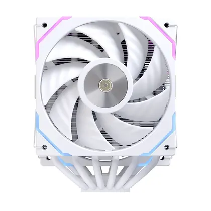 Tản Nhiệt khí EINAREX Glide G300 ARGB Digital | Dual Tower, 6 Heatpipe Đồng, LCD Monitoring, 120mm PWM, Trắng