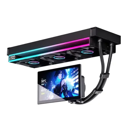 Tản nhiệt nước Leopard UltraFlow 360 ARGB LCD 7 Inch | AIO 360mm, Công suất 320W, Đen