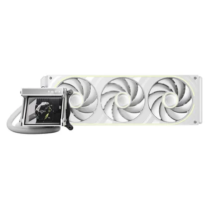 Tản nhiệt nước TRYX HOLO 360 ARGB (L-H360A-DM3M-G0W) | LCD 640×480, 280W, Trắng
