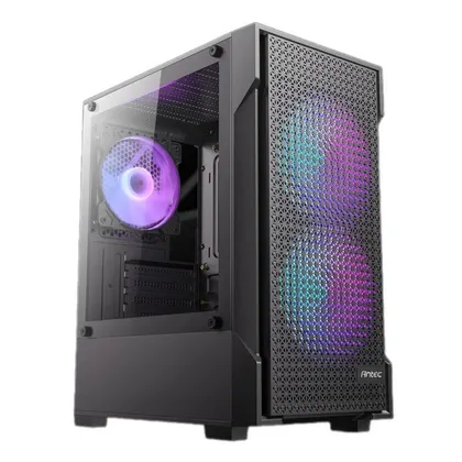 Thùng máy Antec VX100M RGB | Micro-ATX/ITX, Kính cường lực, Kèm 3 Fan RGB-Fixed