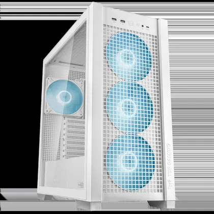 Thùng máy ASUS TUF Gaming GT302 ARGB - White | E-ATX, kèm sẵn 4 fan 14cm ARGB