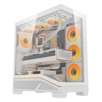 Thùng máy Darkflash K430 F-ATX (Mặt Kính) | ATX/M-ATX/Mini-ITX, Hỗ trợ VGA 425mm, AIO 360mm, Trắng