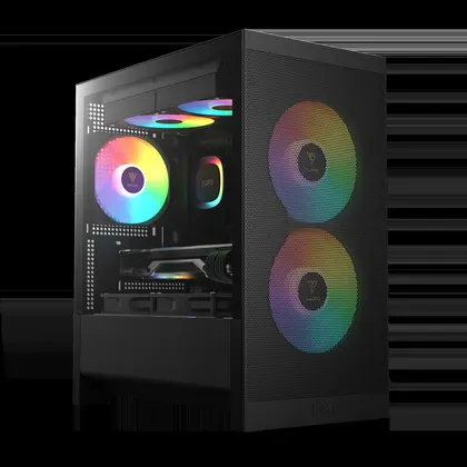 Thùng máy Gamdias Aura GC15M ARGB M-ATX (Kèm Sẵn 3 Fan ARGB) | Micro Tower, Kính cường lực, Đen
