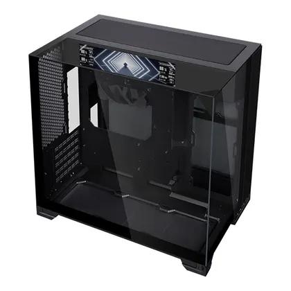 Thùng máy Lian Li O11 Vision M Digital (LCD 9.2 inch) (Không Kèm Fan) (CASELLO11VMDX) | M-ATX/ITX, LCD 9.2 inch, VGA 410mm, Đen