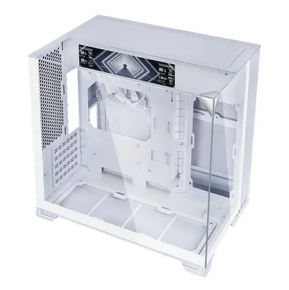 Thùng máy Lian Li O11 Vision M Digital (LCD 9.2 inch) (Không Kèm Fan) (CASELLO11VMDW) | M-ATX/ITX, LCD 9.2 inch, VGA 410mm, Trắng