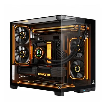 Thùng máy MIK H5 VISION M | M-ATX/ITX, Kính cường lực, Hỗ trợ VGA 410mm, Đen