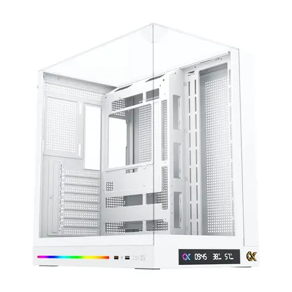 Thùng máy Xigmatek Ocean II Digital ATX Arctic (EN90717) | Không kèm Fan, Trắng