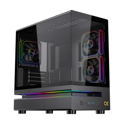 Thùng máy XIGMATEK WIND M 3AF EN90335 | M-ATX/ITX, Kèm 3 Fan, Đen