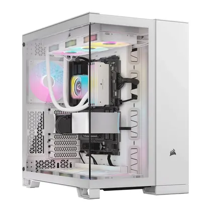 Vỏ Case Corsair 6500X Mid Tower Dual Chamber -  Trắng (CC-9011258-WW)