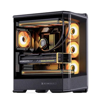 Vỏ Case Jonsbo D400 ATX Gaming | Đen, hồ cá
