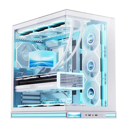 Vỏ Case Leopard AX-2 | ATX, Màn hình LCD, ARGB, Không kèm fan, Trắng