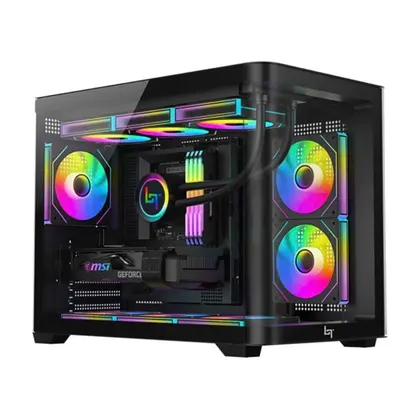 Vỏ Case LinkTech Siren M (Chưa kèm Fan) | M-ATX/ITX, Mặt kính cong, Đen