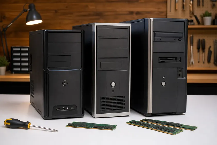 Infographic PC cũ giá rẻ đã kiểm định linh kiện, test nhiệt độ và bảo hành theo phiếu
