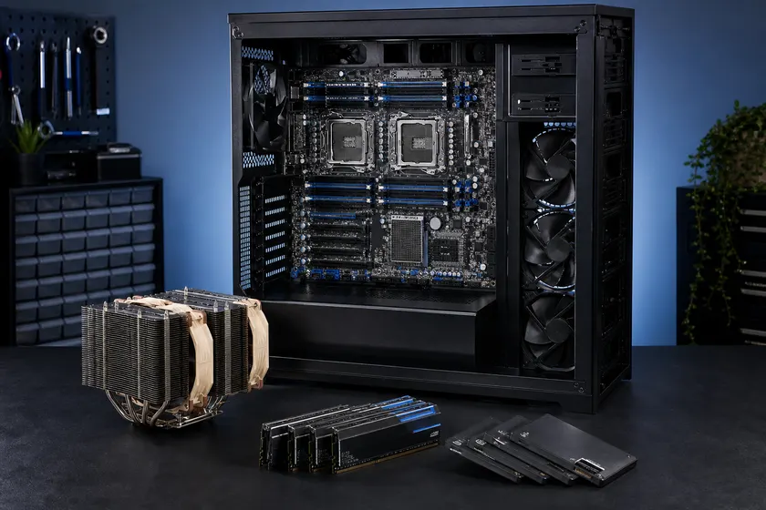 PC Xeon dual CPU chạy giả lập nhiều tài khoản — cấu hình workstation server RAM ECC