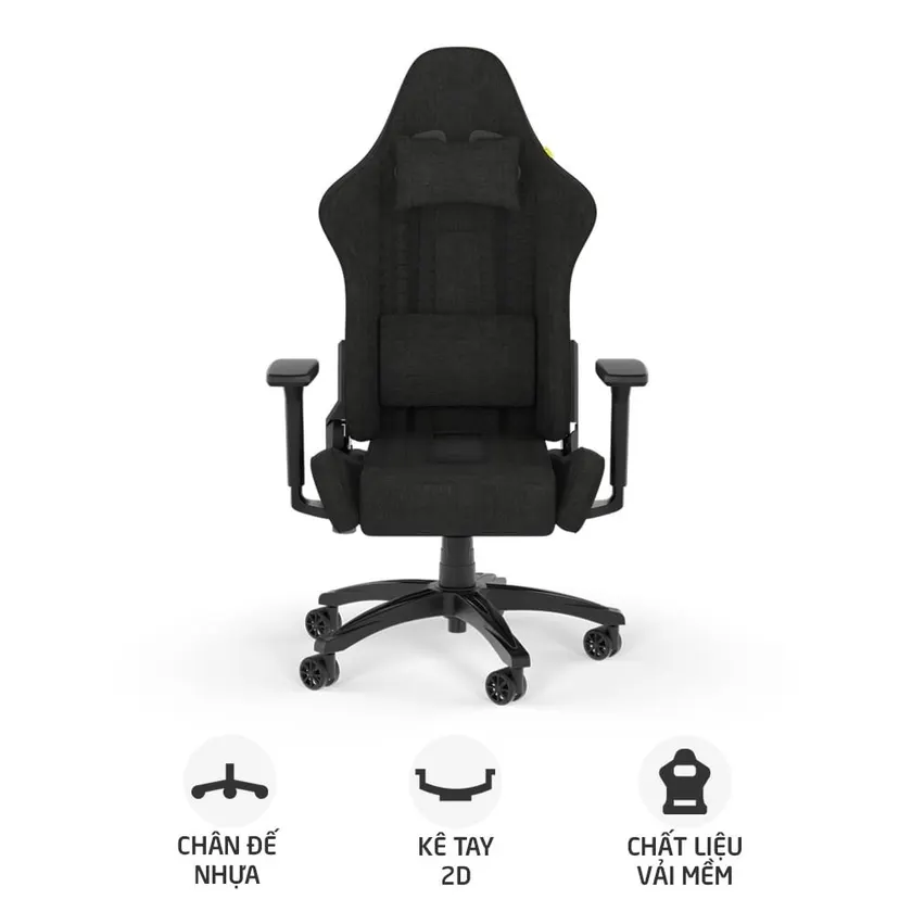 Ghế Gaming TC100 RELAXED Fabric Đen (CF-9010051-WW)