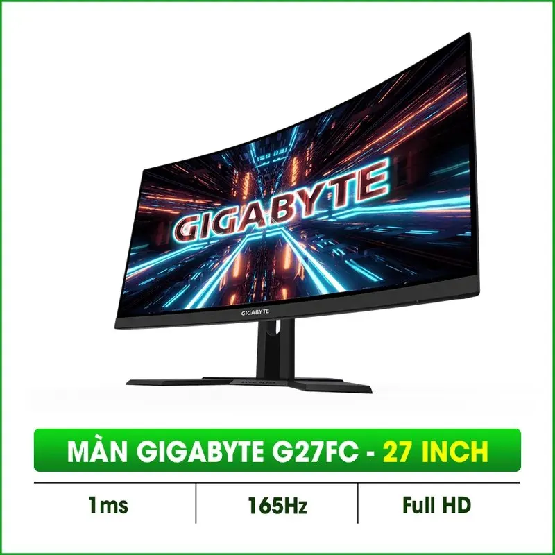 Màn Hình Máy Tính Cũ Gigabyte G27FC (27inch, Full HD, VA, 165Hz, 1ms, 250 cd/m², Cong, 1500R)