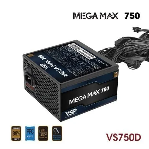 Nguồn Máy Tính VSP VS750D 750W | Non Modular, ATX